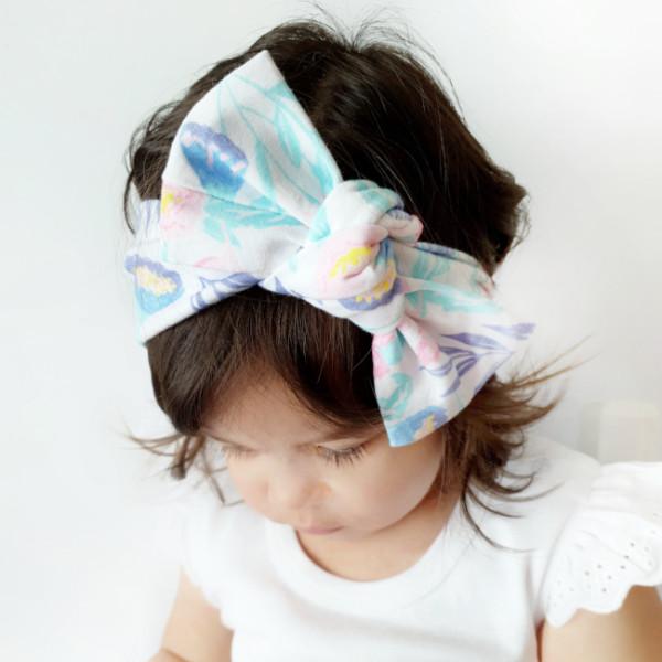 Spring Fling Floral Print Bow Knot Headband