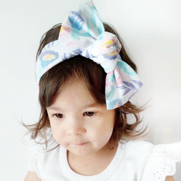 Spring Fling Floral Print Bow Knot Headband