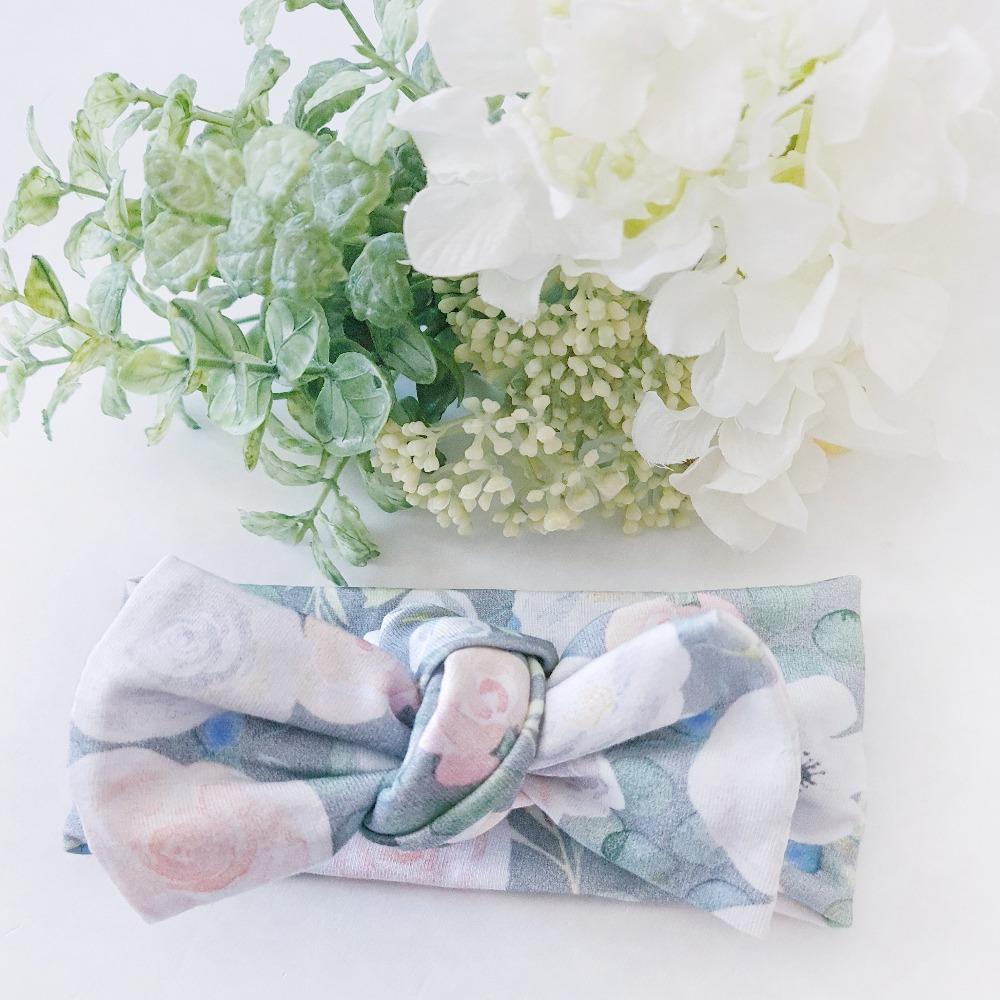 Winter Floral Bow Knot Headband