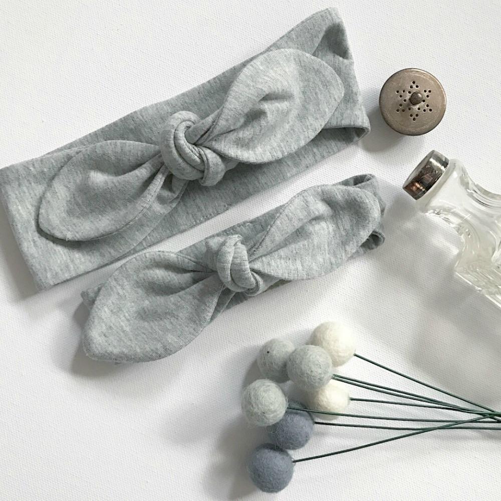 Grey Marle Top Knot Headband