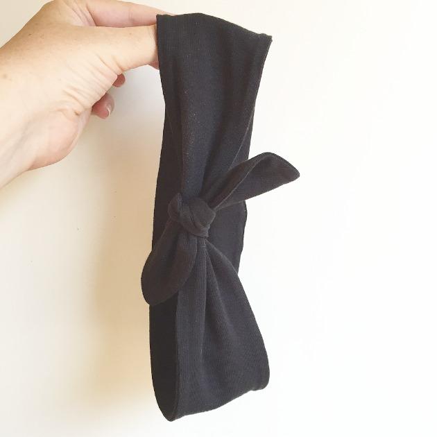 Black Top Knot Headband