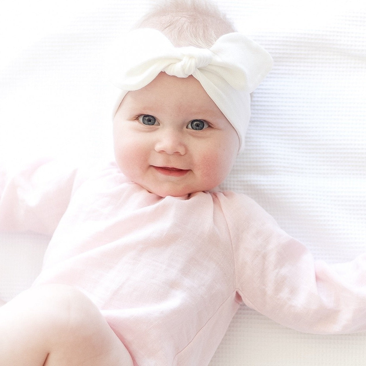 White Top Knot Headband