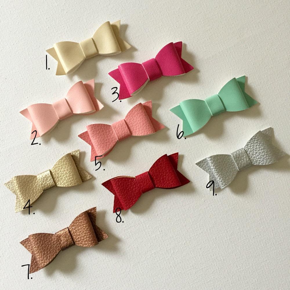 Lola - Faux Leather Hair Clips