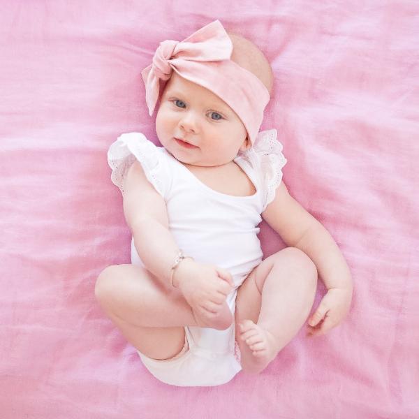 Pink Acid Wash Bow Knot Headband