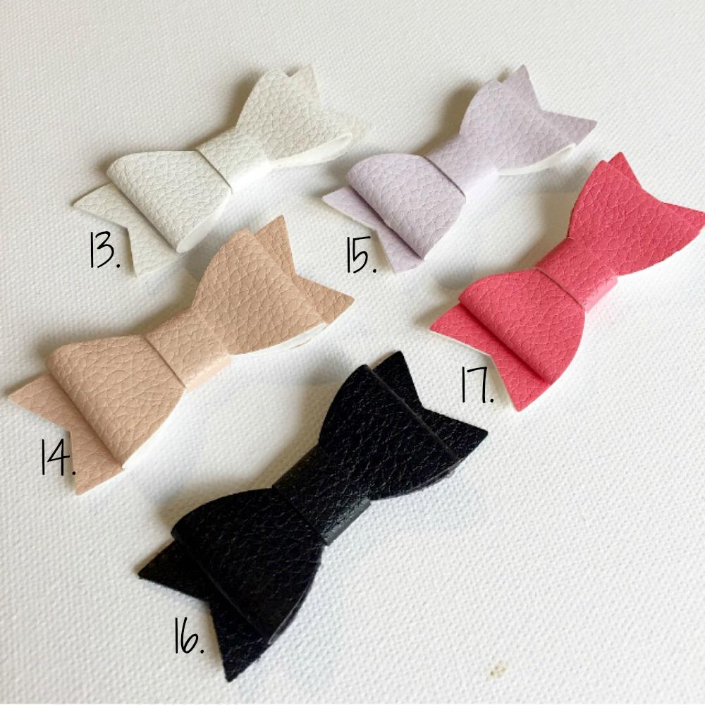 Lola - Faux Leather Hair Clips