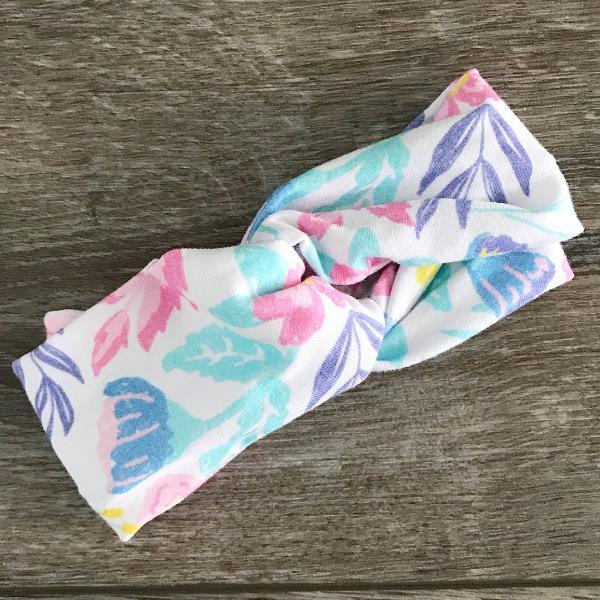 Spring Fling Floral Print Turban Headband