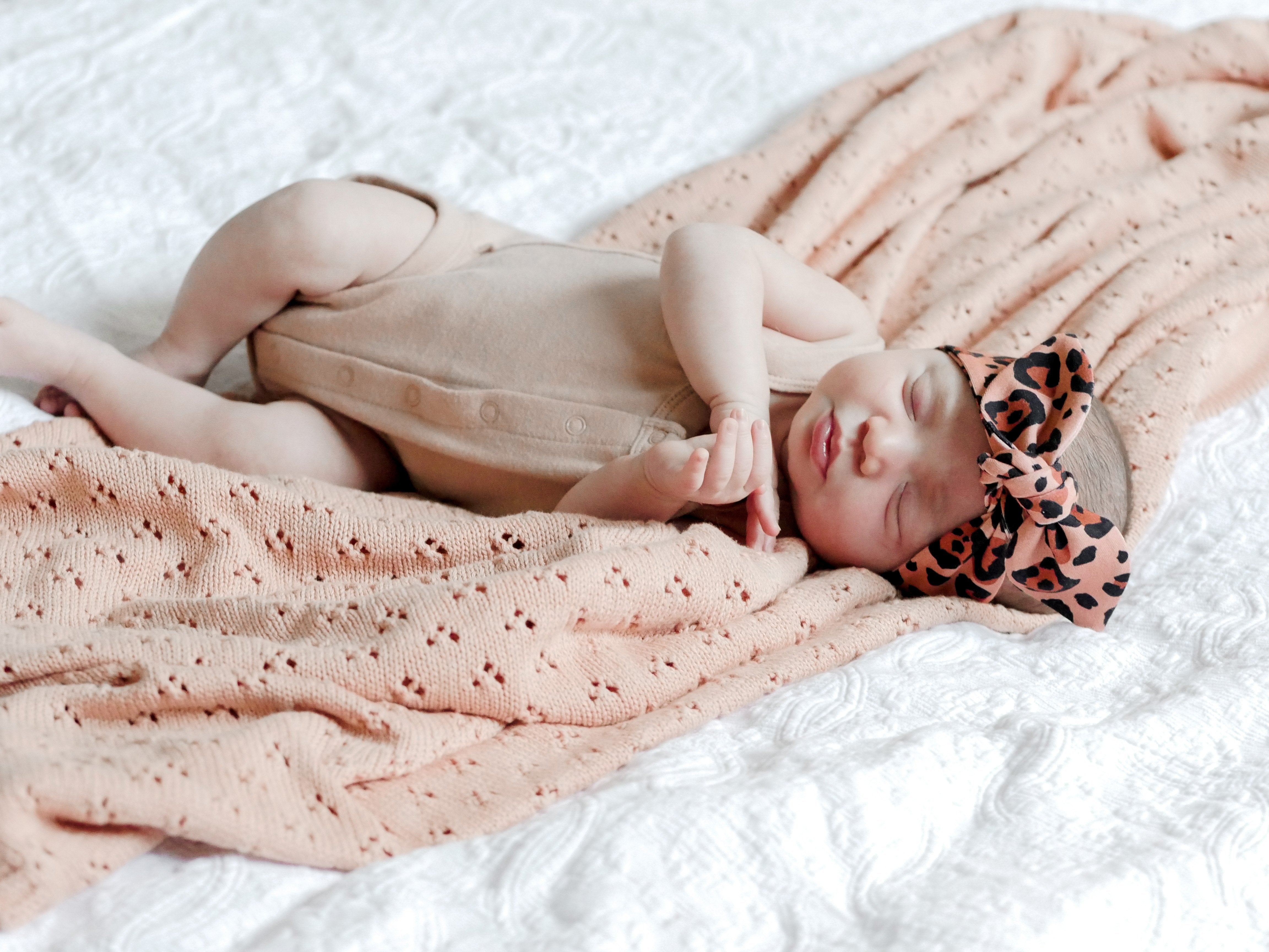 Bronze Leopard Top Knot Headband