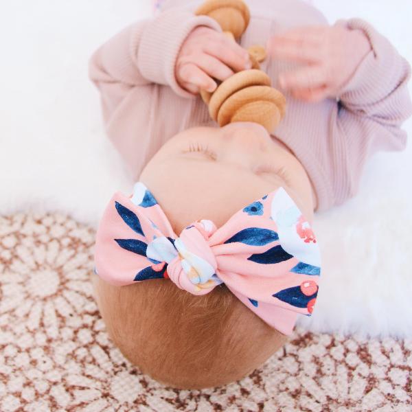 Peony Rose Bow Knot Headband