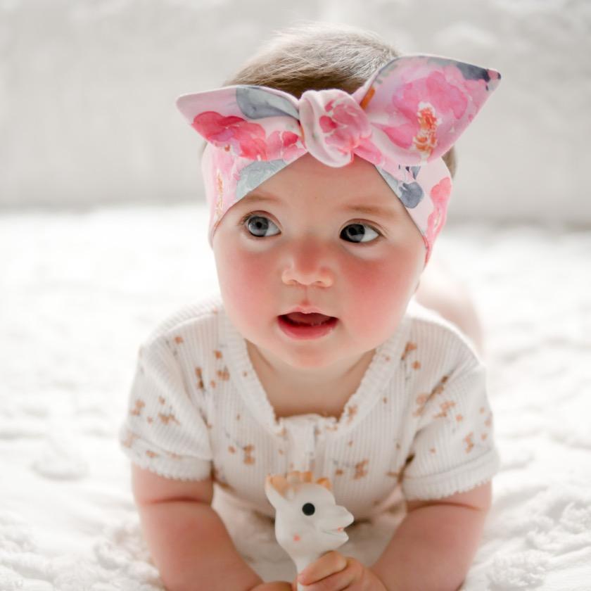 Poppy Pink Top Knot Headband