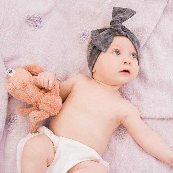 Black Acid Wash Bow Knot Headband